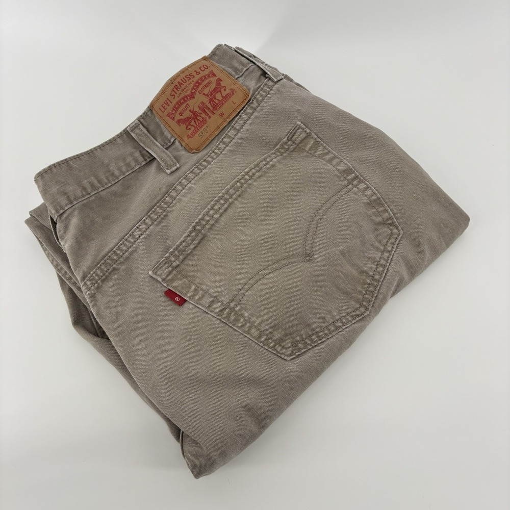Levi's 559 Jeans Men's 43x27* Relaxed Fit Straight Leg Beige Tan Denim Red Tab
